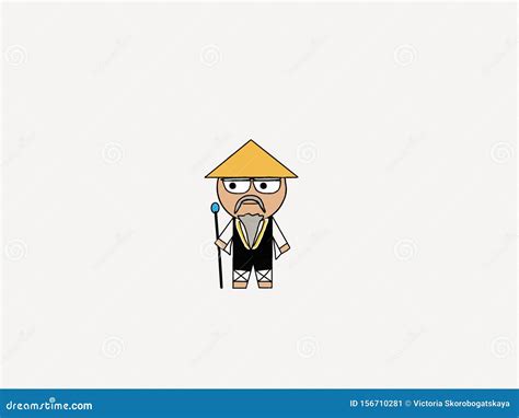 Cartoon Martial Arts Teacher Illustration Stock Illustration ...
