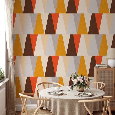 Abstract Triangle Repeat Pattern Wallpaper for Walls in India