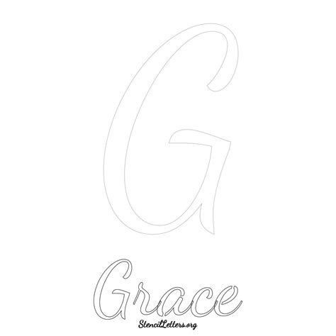Grace Free Printable Name Stencils with 6 Unique Typography Styles and ...