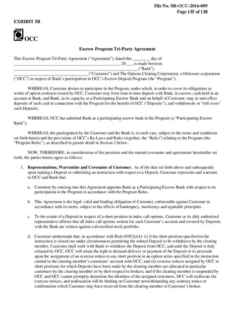 Escrow Program Tri-Party Agreement - Fill Out, Sign & Share Online ...