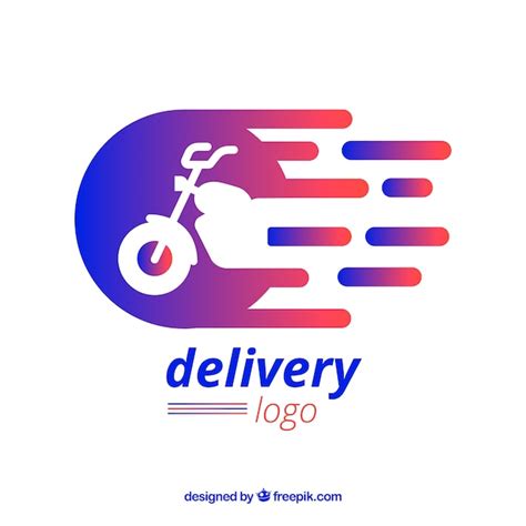 Modèle de logo de livraison avec moto | Vecteur Premium
