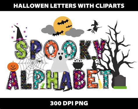 Halloween Doodle Font Alphabet Letters Sublimation Spooky - Etsy Canada