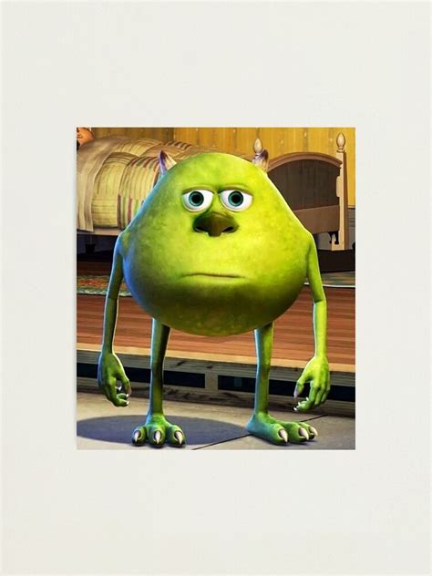 "mike wazowski meme funny two eyes " Photographic Print for Sale by ...