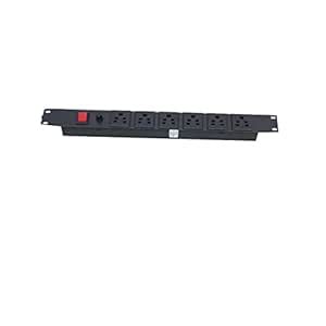 BigPlayer Rack Power Strip, Surge Protector 6 Socket, Black (MST-1689-4 ...