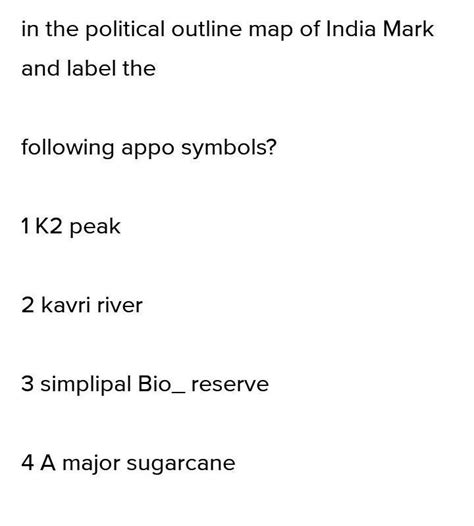 in the political outline map of India Mark and label the following appo ...