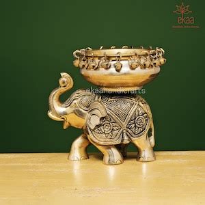 Buy Elephant Urli Brass Bowl Décor Intricate Design Urli-floating ...