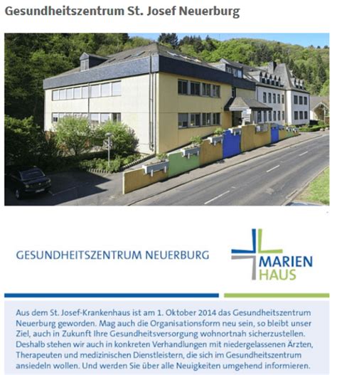 Gesundheitszentrum Neuerburg: Marienhaus raus, neuer Betreiber rein ...