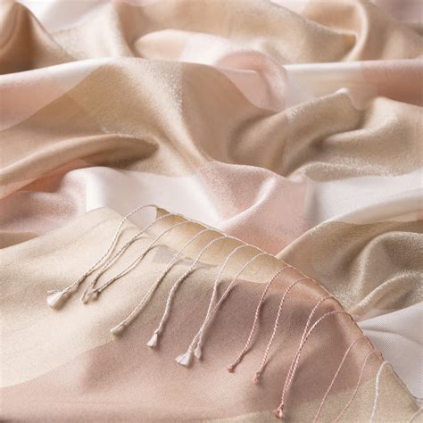 White Beige Buffalo Checked Silk Scarf | Ipekevi