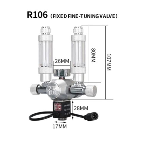 CO2 Regulator with solenoid | Wyin-ZRDR- Two way – Veda Aquarium