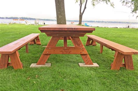 Large Wooden Picnic Table, Custom Wood Picnic Table Kit