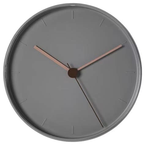 IKEA BONDTOLVAN Wall clock, grey-pink | IKEA Wall & table clocks | Eac ...