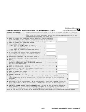 IRS Instruction 1040 Line 44 2011 - Fill out Tax Template Online