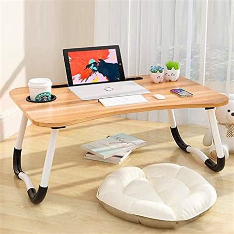 OFIXO Multi-Purpose Foldable Laptop Table with Cup Holder Laptop Table ...