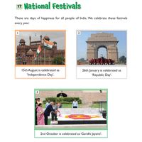 Printable Worksheet: National Festivals - General Knowledge for Class 1 ...