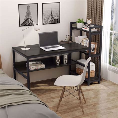 Buy TribeSigns Computer Desk with 4-Tier Storage Shelves, 60 inch ...