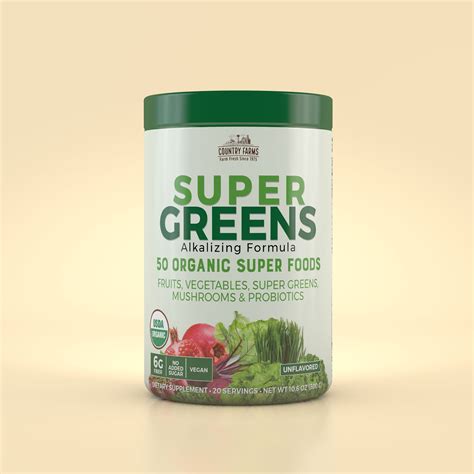 Super Greens Powder - 20 Servings - Unflavored – Country Farms