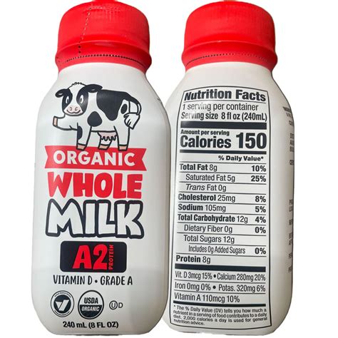 Organic Whole Milk Nutrition Facts