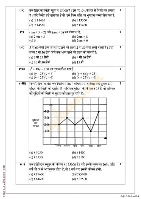 Maths Sample Paper Class 8 的图像结果