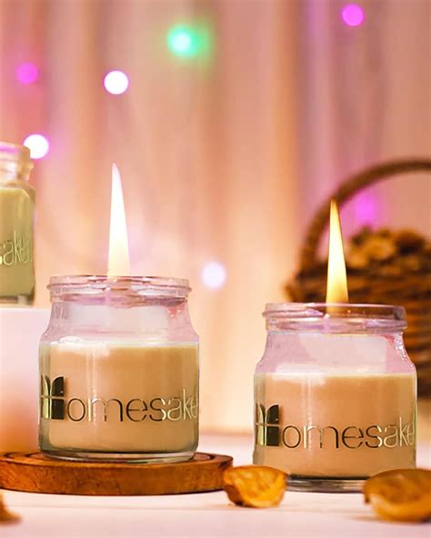 Homesake® Organic Aroma Candles Wax 2 X 70gms Each, Aromatic Scented ...