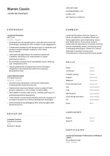 Beginner JavaScript/HTML Resume 的图像结果