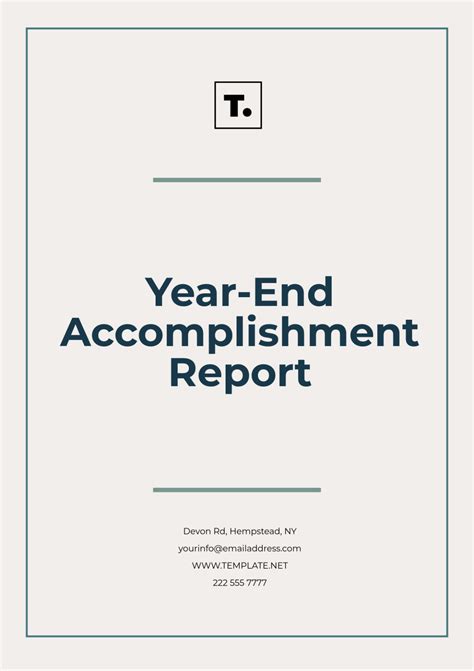 Year End Report Sample Template | Gerald Printable