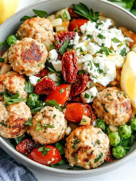 Mediterranean Chicken Meatballs