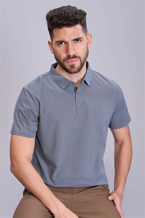 Dark Grey - Stitchless Polo T-shirt – Maxzone Clothing