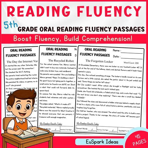 5th Grade Oral Reading Fluency Passages | Educational Fun: Improve Fluency With 20 Entertaining ...