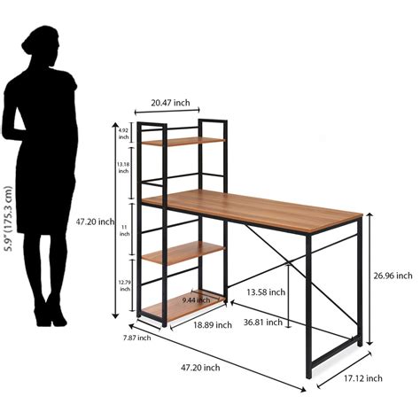 Buy Nilkamal Dalton Desk with Bookshelf (Teak) Online In India