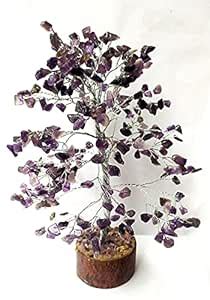 Buy Amethyst Natural Gemstone Silver Wire Bonsai Crystal Luck Wealth ...