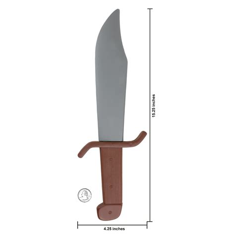 BMC The Alamo Jim Bowie Knife Toy - 15 inch Long Life Size Plastic ...
