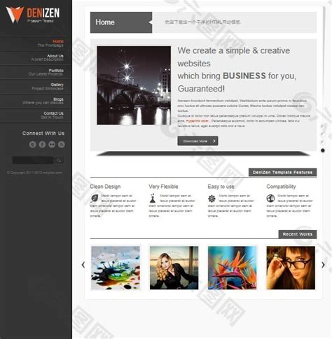 HTML+CSS大学生个人网站作业模板~黑色的html5个人博客网站模板整站下载-CSDN博客