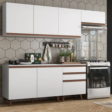 Madesa Full Modular Kitchen Complete Set with Cabinets Ample Storage ...