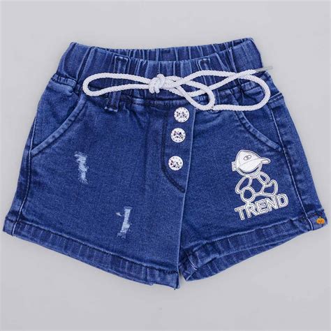 Buy Dark & Light Blue Drawstring Girls Shorts – Mumkins