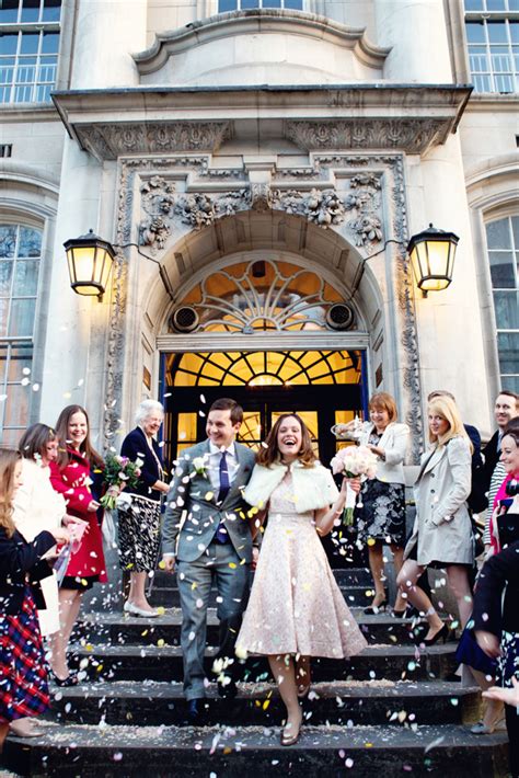 Chelsea Town Hall wedding vintage wedding dress | City hall wedding ...