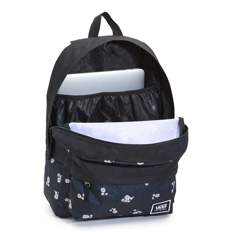Mochila Negra con Flores Vans