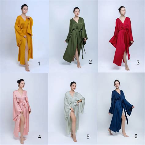 Bridal Long Silk Robe Wedding Robe Floor Length Gown - Etsy