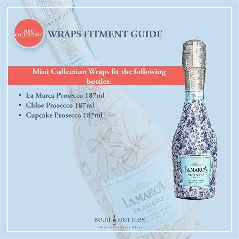 Bottle Wrap Floral Bliss - MINI Prosecco Collection (6 labels included ...