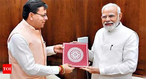 Dhami: Dhami Meets Pm, Requests For ₹2k Cr Horticulture Funds ...