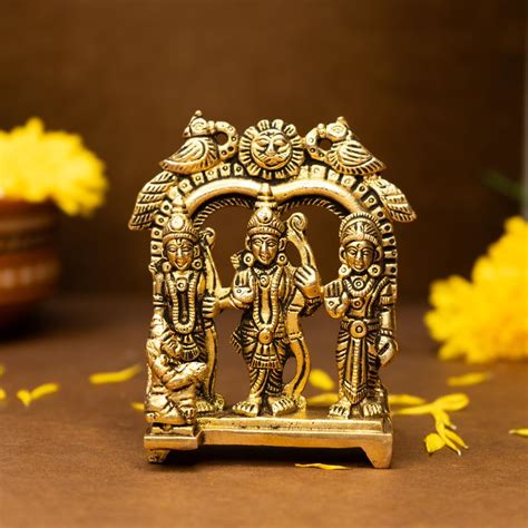 Buy Ramneek jewels Ram Darbar Statue - Lord Rama Laxman And Sita ...