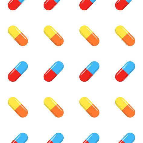 patrón sin fisuras con pastillas y cápsulas 14989446 Vector en Vecteezy