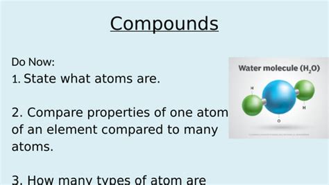 Image result for Free Science Lessons Atoms Elements and Compounds