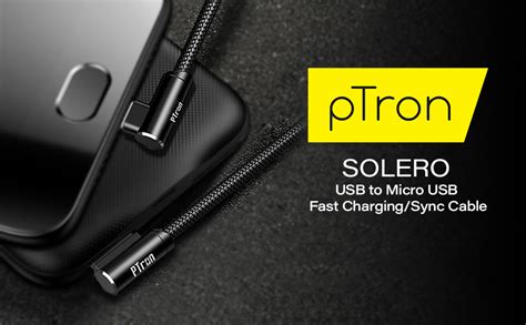 pTron Solero Micro USB Fast Charging 1.2m Long Nylon Braided Strong USB ...