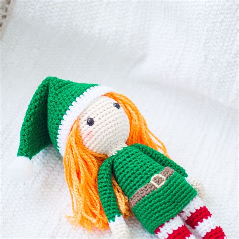Patrón de Crochet en Inglés - Edna la Duende - 28 cm./11 in. - Muñeca ...
