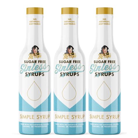 Amazon.com: Miss Mary’s Sugar Free Simple Syrup - No Artificial ...