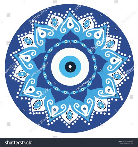 Mandala Greek Evil Eye Vector Symbol Stock Vector (Royalty Free) 1014243850