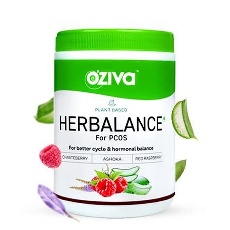 OZiva Plant Based HerBalance for PCOS for Women 250g powder, with Myo ...