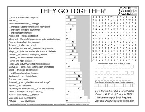 Clue Search Puzzles - Crossword Challenges, Word Search Fun, Trivia and ...