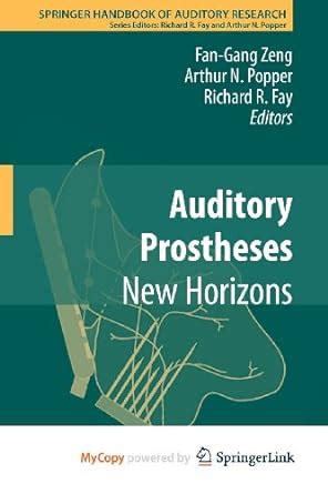 Buy Auditory Prostheses: New Horizons Book Online at Low Prices in ...