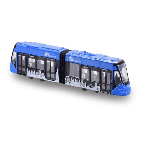 Majorette Man City Bus and Siemens Avenio Tram — Toycra